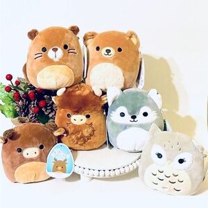 6 Squishmallows, Maurice,Wilfred,Omar,Willy,Chip & Nikita